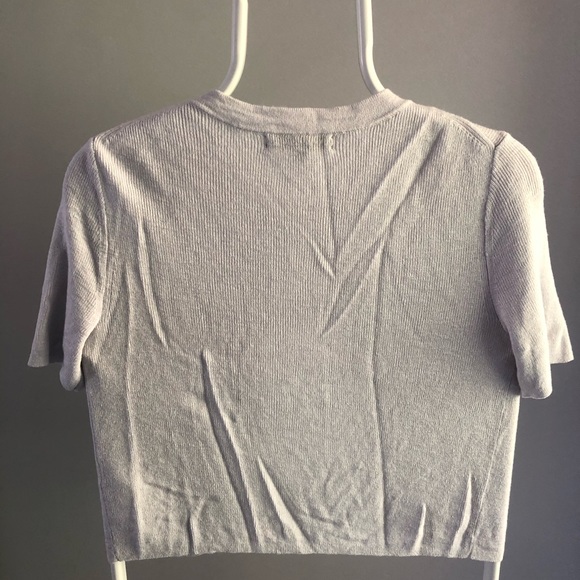 Grey Cropped Cardigan - Picture 3 of 6